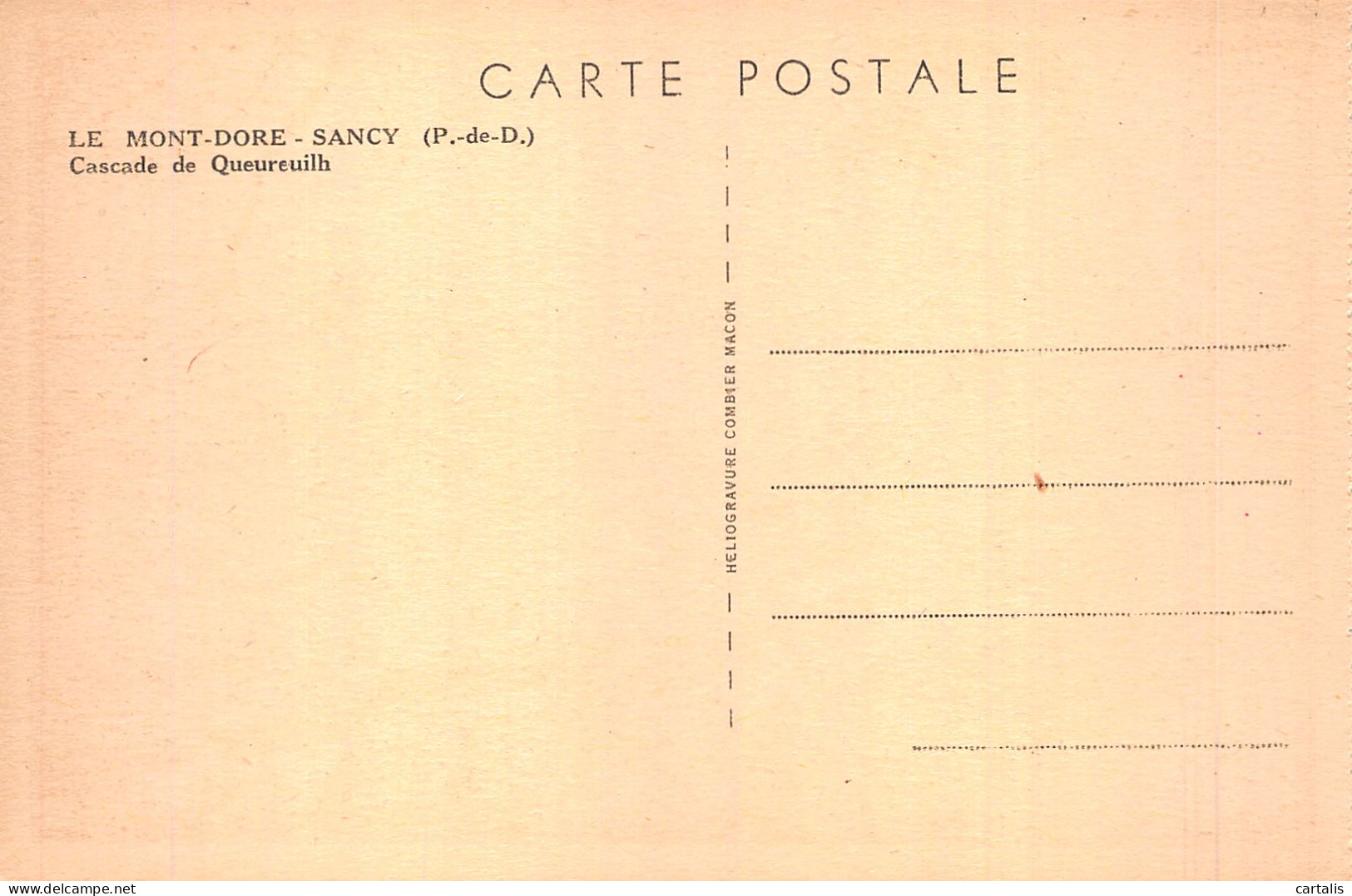 63-LE MONT DORE SANCY-N° 4412-E/0305 - Le Mont Dore