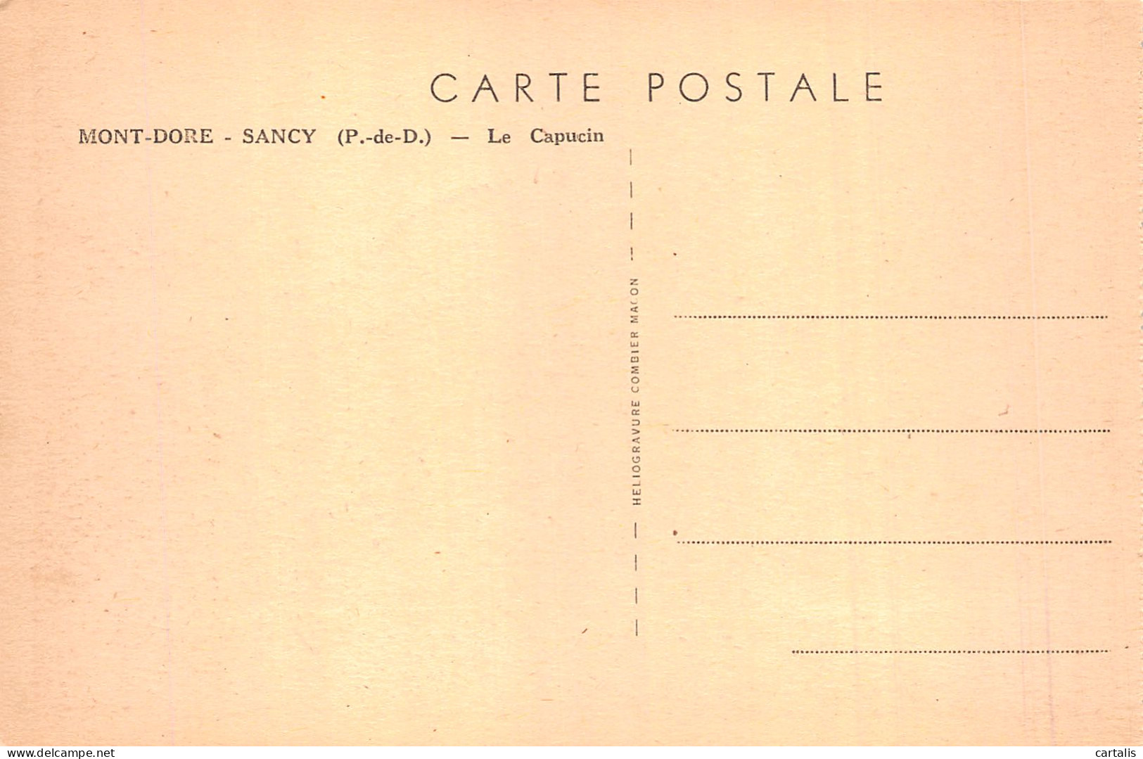 63-LE MONT DORE SANCY-N° 4412-E/0277 - Le Mont Dore