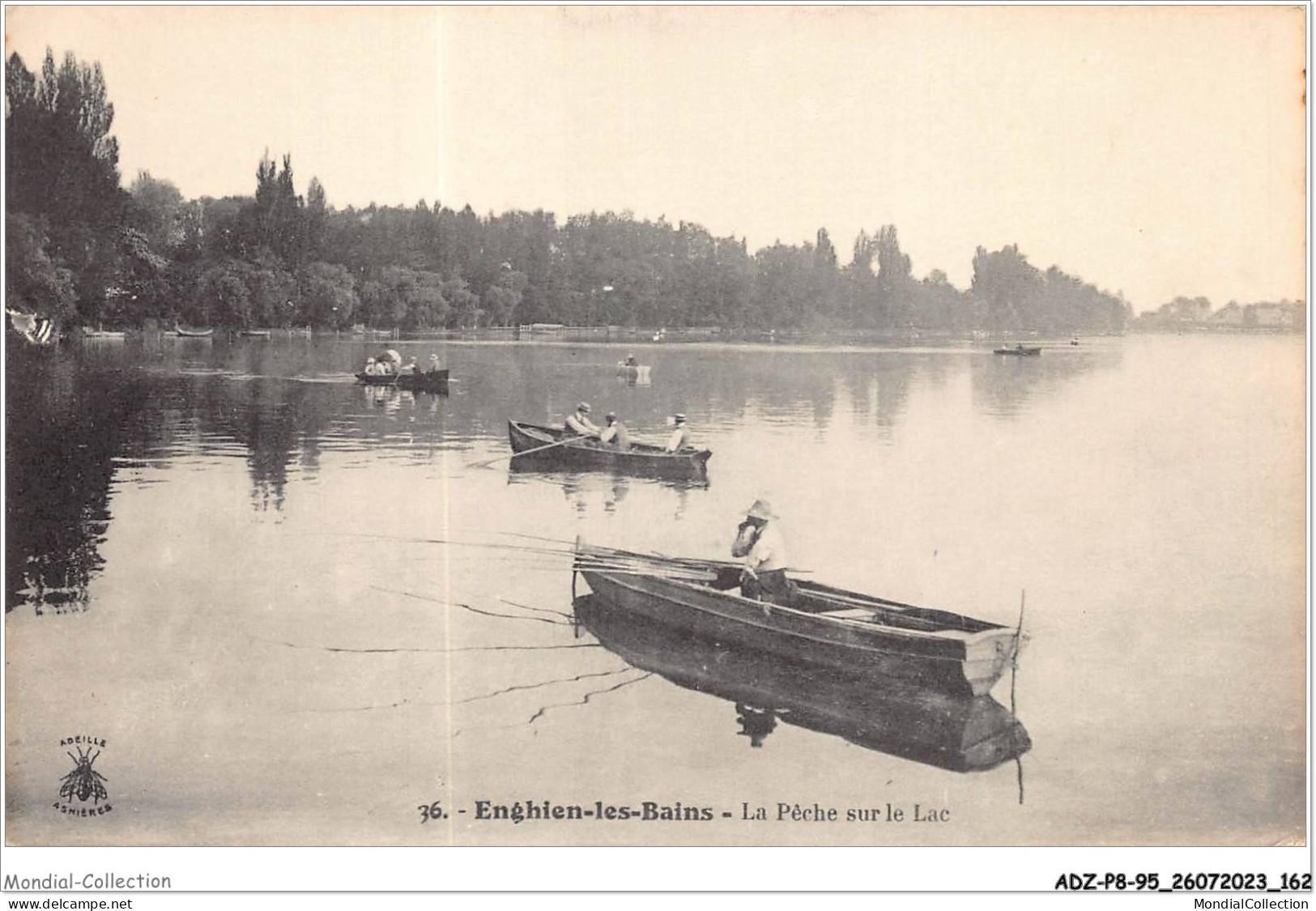 ADZP8-95-0681 - ENGHIEN-LES-BAINS - La Pêche Sur Le Lac - Enghien Les Bains