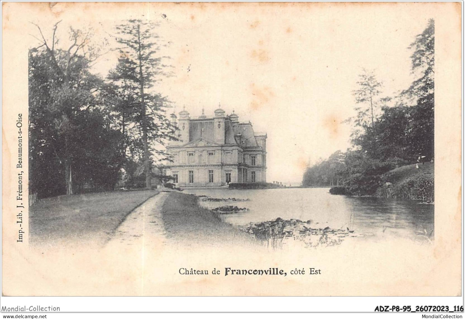 ADZP8-95-0658 - Château De FRANCONVILLE - Côté Est - Franconville