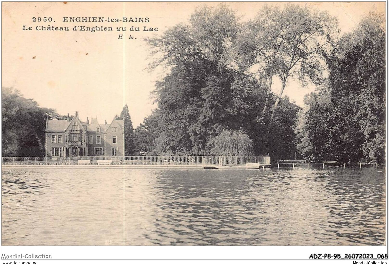 ADZP8-95-0634 - ENGHIEN-LES-BAINS - Le Château D'enghien Vu Du Lac - Enghien Les Bains