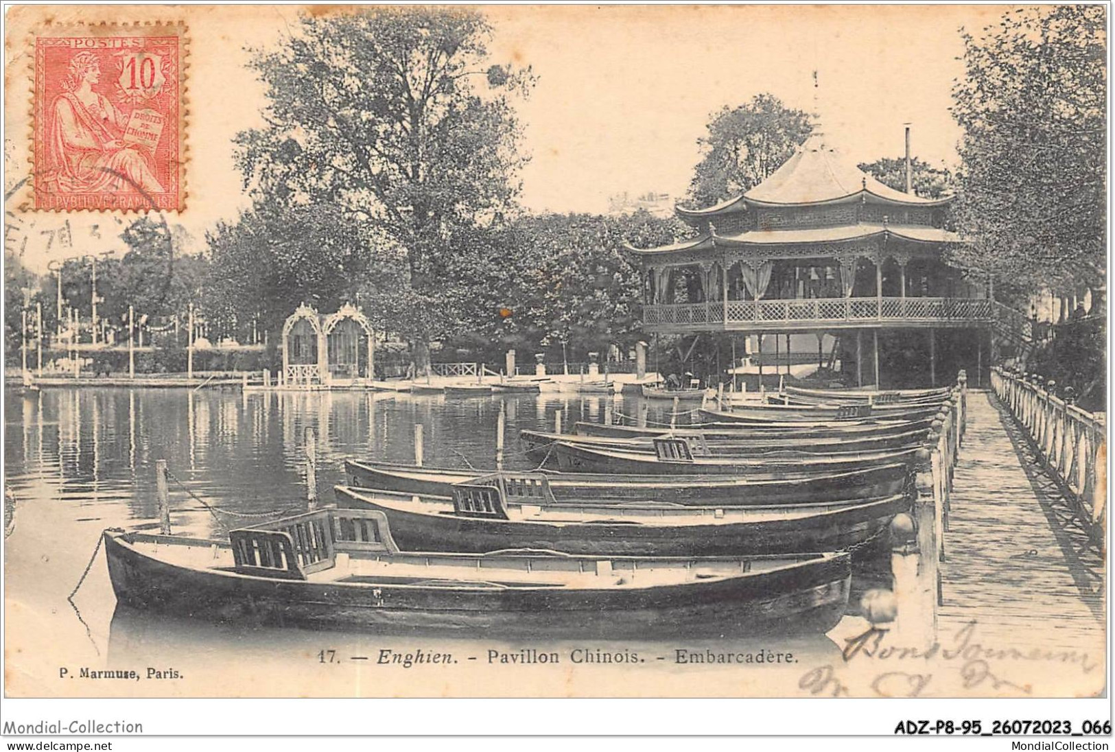 ADZP8-95-0633 - ENGHIEN - Pavillon Chinois - Embarcadère - Enghien Les Bains