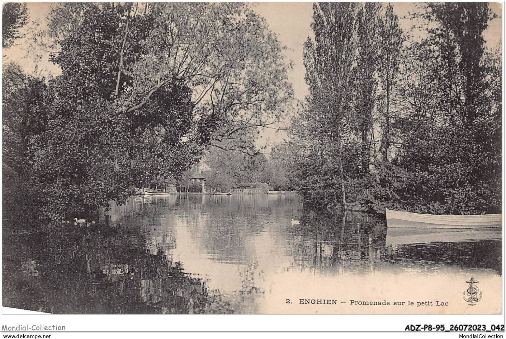 ADZP8-95-0621 - ENGHIEN - Promenade Sur Le Petit Lac - Enghien Les Bains