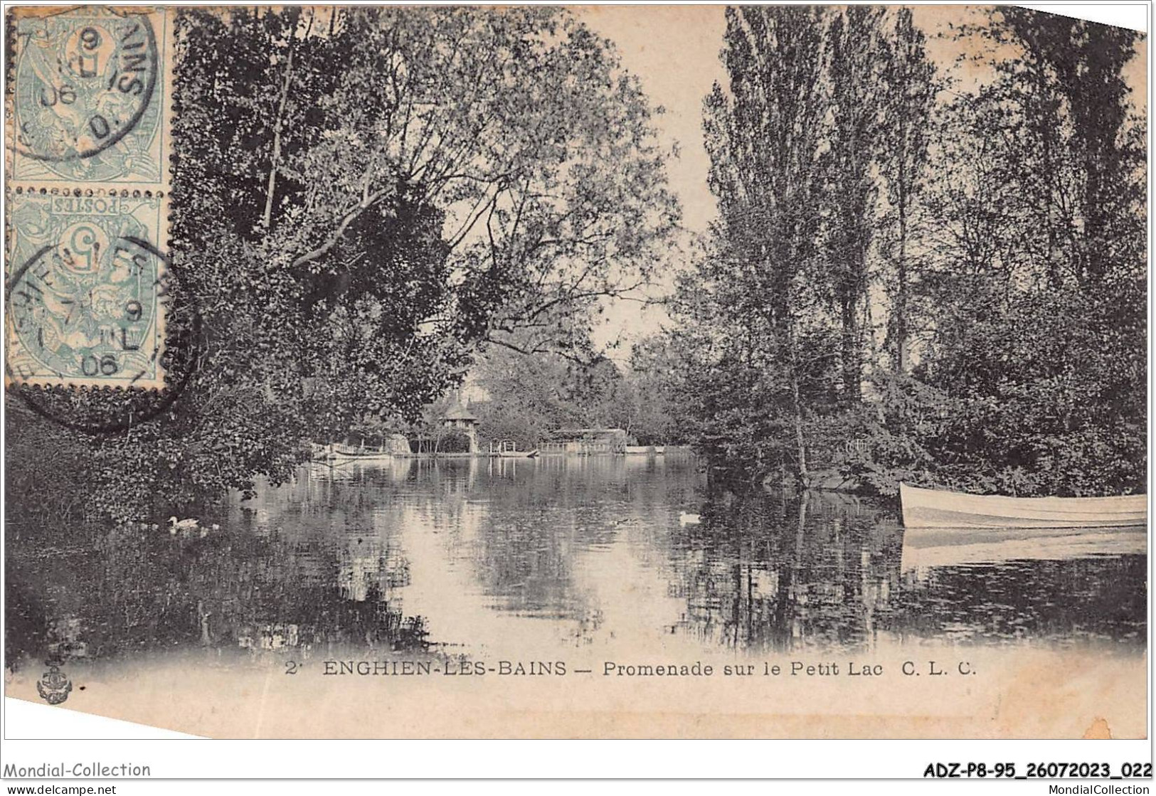 ADZP8-95-0611 - ENGHIEN-LES-BAINS - Promenade Sur Le Petit Lac - Enghien Les Bains