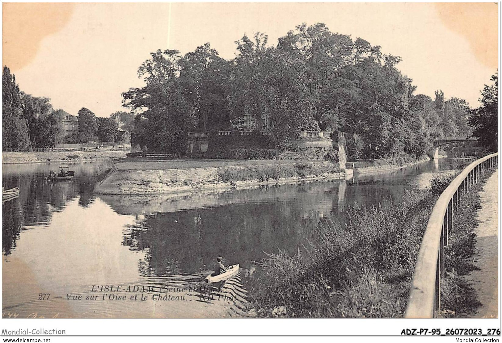 ADZP7-95-0580 - L'ISLE-ADAM - Seine-et-oise - Vue Sur L'oise Et Le Château - L'Isle Adam