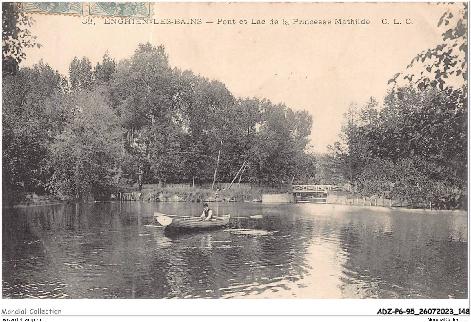 ADZP6-95-0516 - ENGHIEN-LES-BAINS - Pont Et Lac De La Princesse Mathilde - Enghien Les Bains