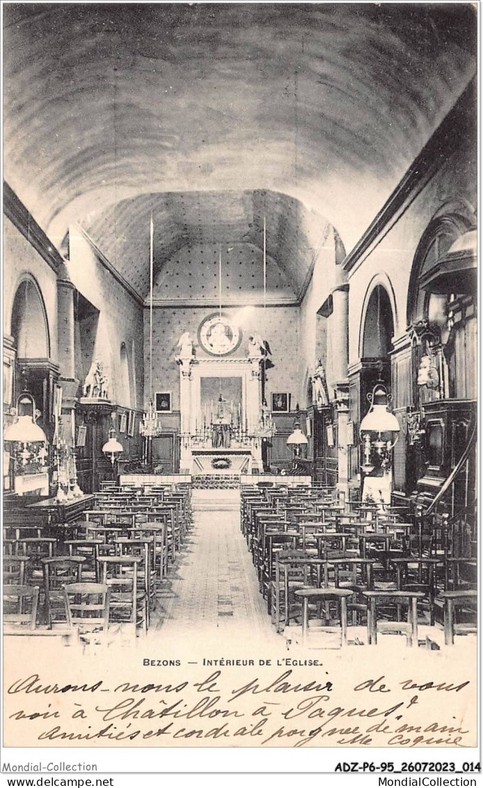 ADZP6-95-0449 - BEZONS - Intérieur De L'église - Bezons