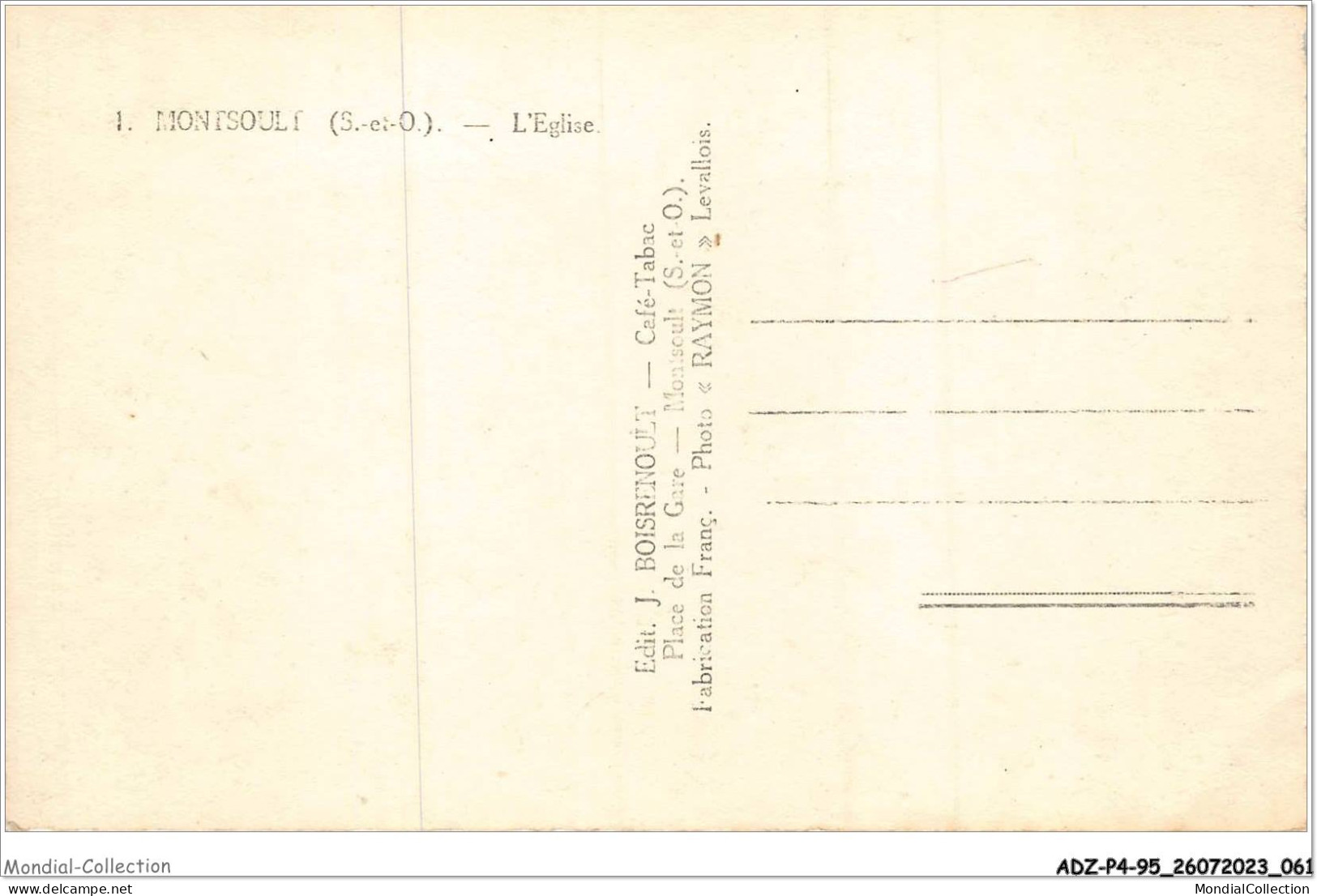 ADZP4-95-0300 - MONTSOULT - L'église - Montsoult