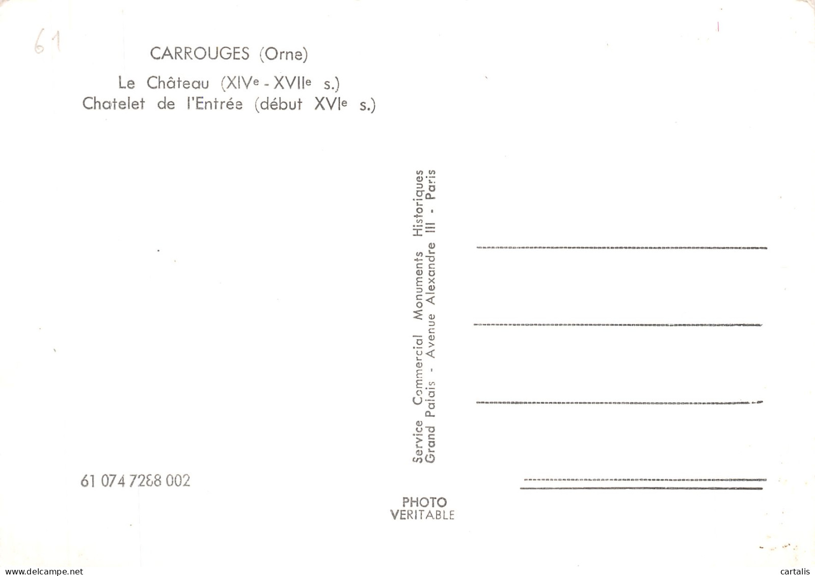 61-CARROUGES-N° 4413-D/0193 - Carrouges