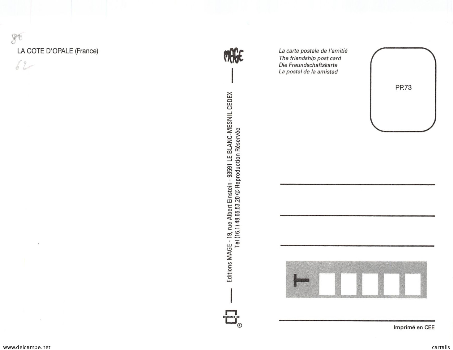 62-COTE D OPALE-N° 4413-D/0137 - Otros & Sin Clasificación