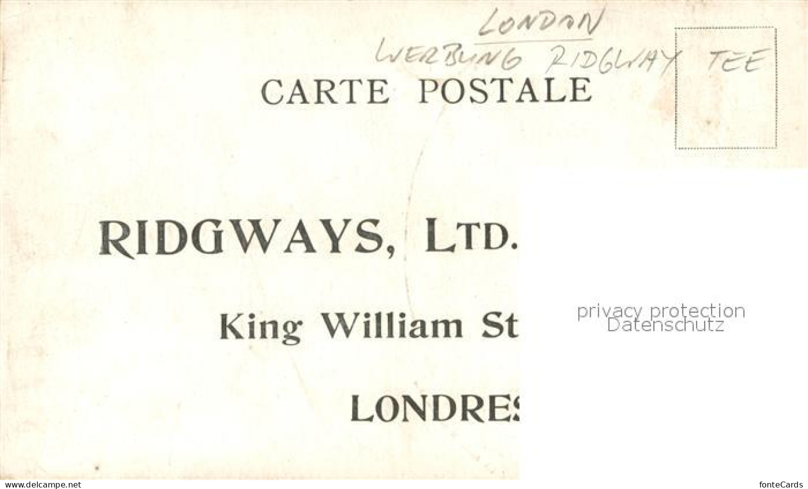 13616325 London Werbung Ridgways Tee - Autres & Non Classés