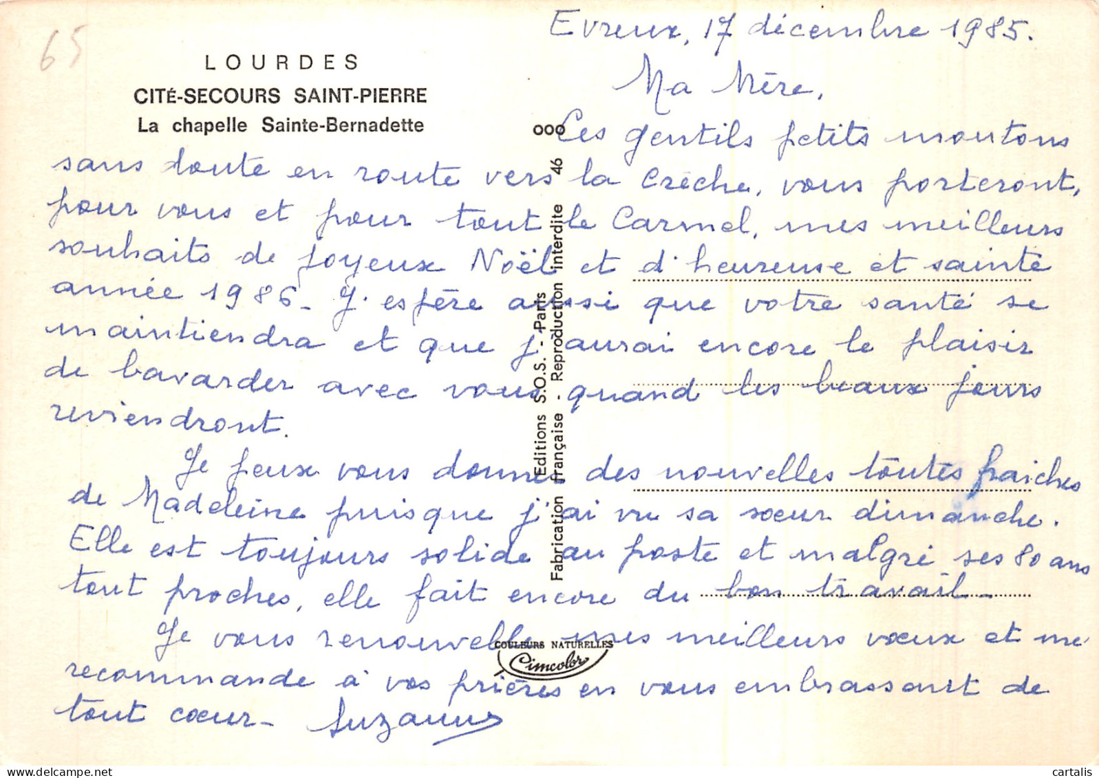 65-LOURDES-N° 4413-C/0089 - Lourdes