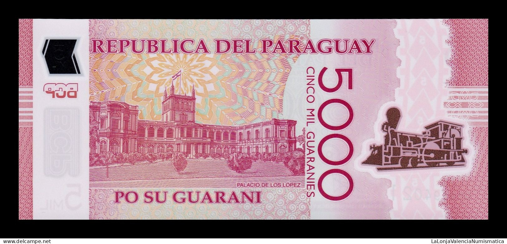 Paraguay 5000 Guaraníes 2011 Pick 234a Polymer Sc Unc - Paraguay