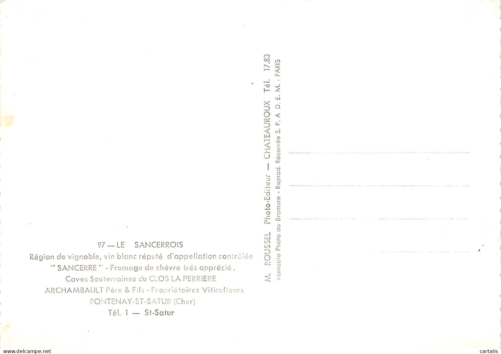 18-LE SANCERROIS-N° 4414-D/0059 - Other & Unclassified