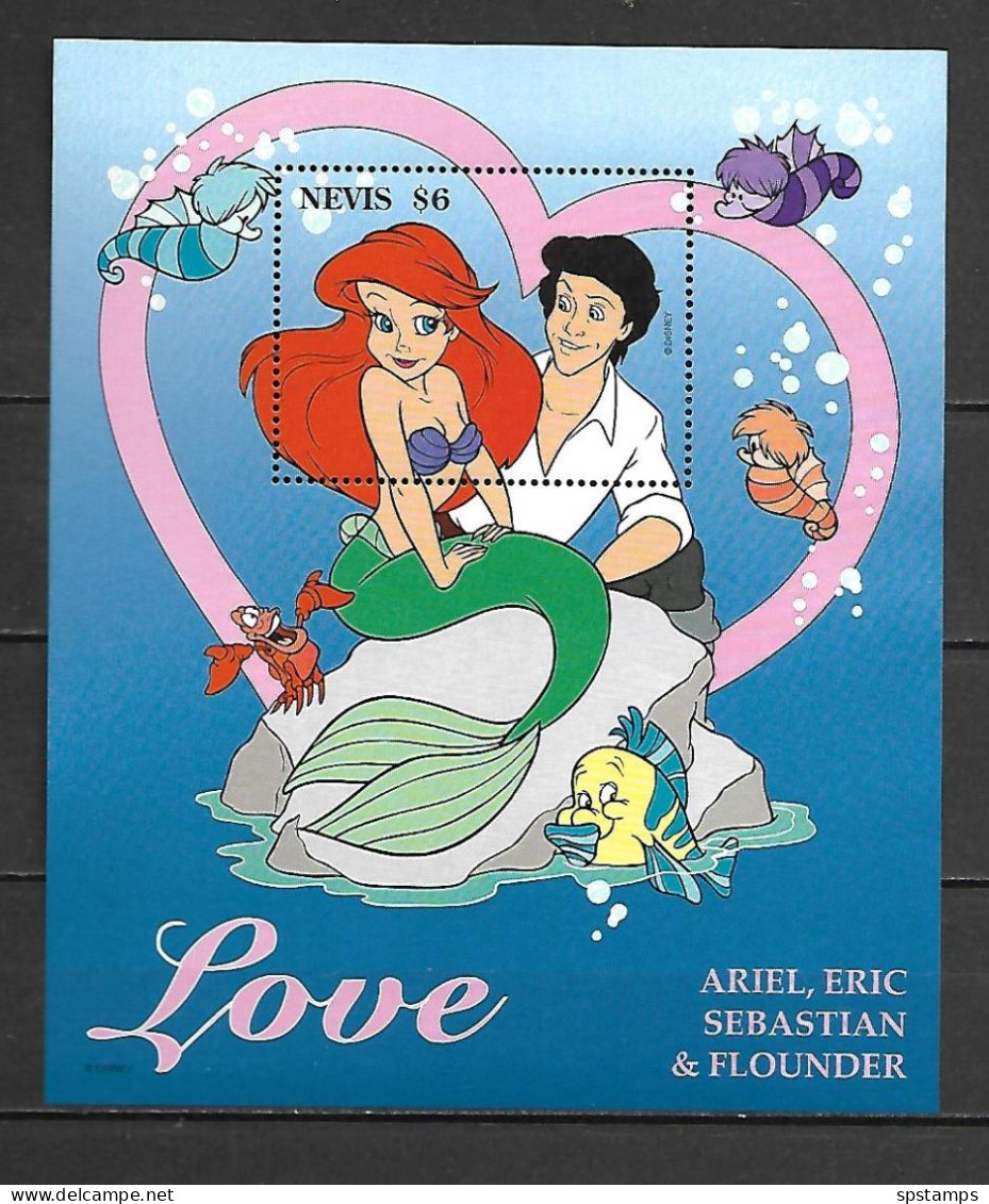 Disney Nevis 1996 Ariel MS MNH - Disney
