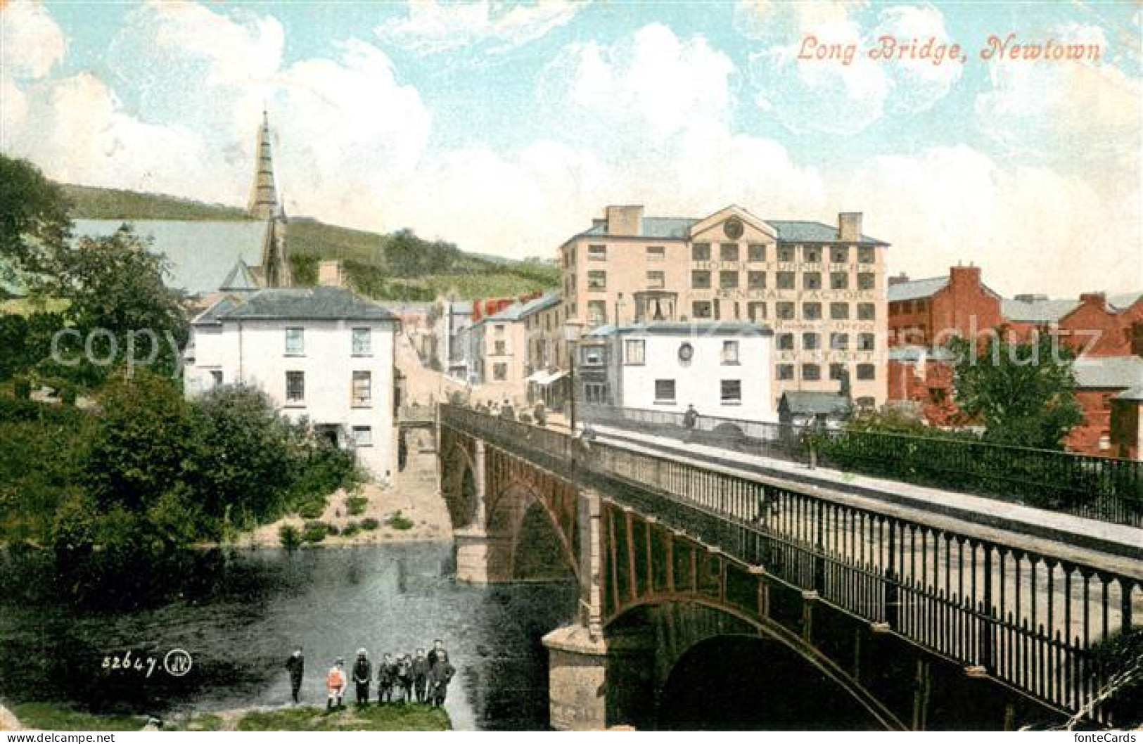 13610174 Newtown Powys Long Bridge River Severn Newtown Powys - Autres & Non Classés
