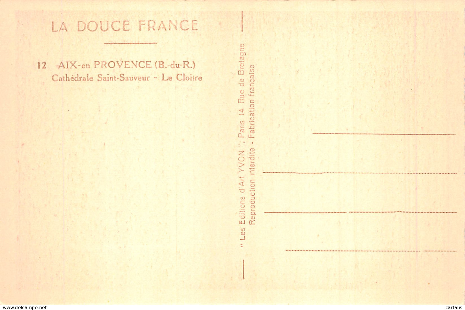 13-AIX EN PROVENCE-N° 4414-E/0349 - Aix En Provence