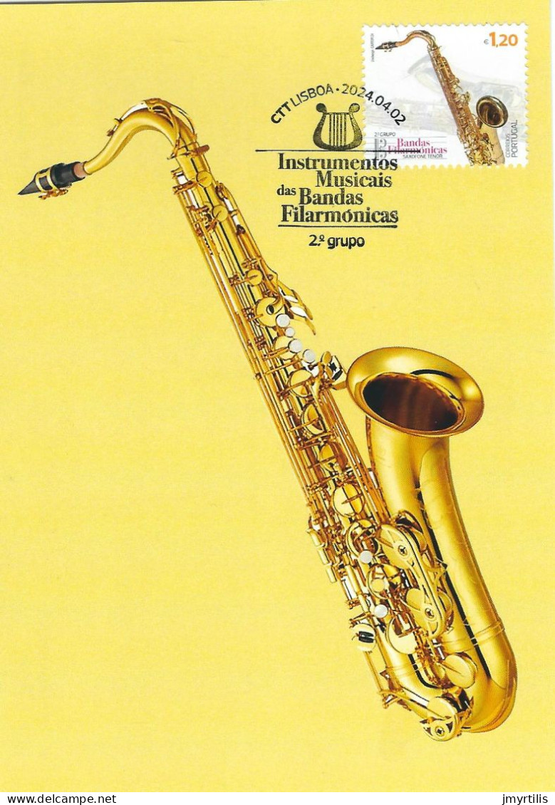 Maximum Card Portugal "Instrumentos Musicais" Saxofobe - Cartoline Maximum