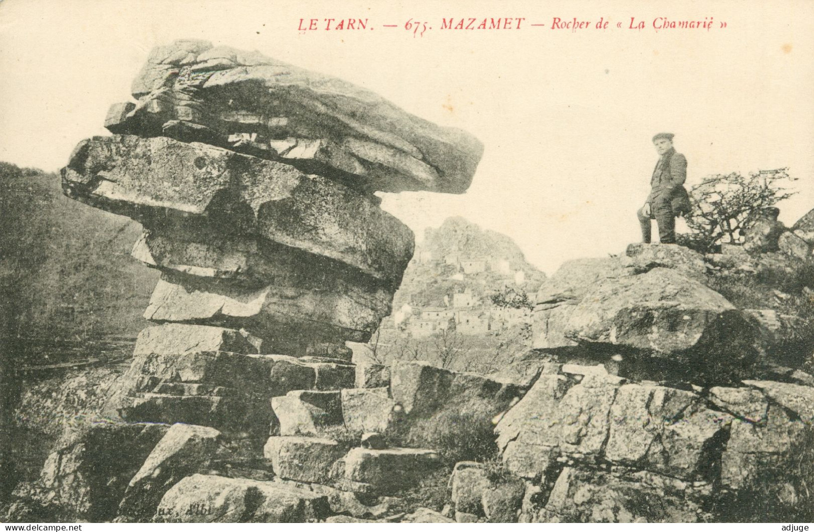 CPA- MAZAMET- Rocher De La CHAMARIÉ -Phototypie Poux N° 675 *1916 * - Mazamet