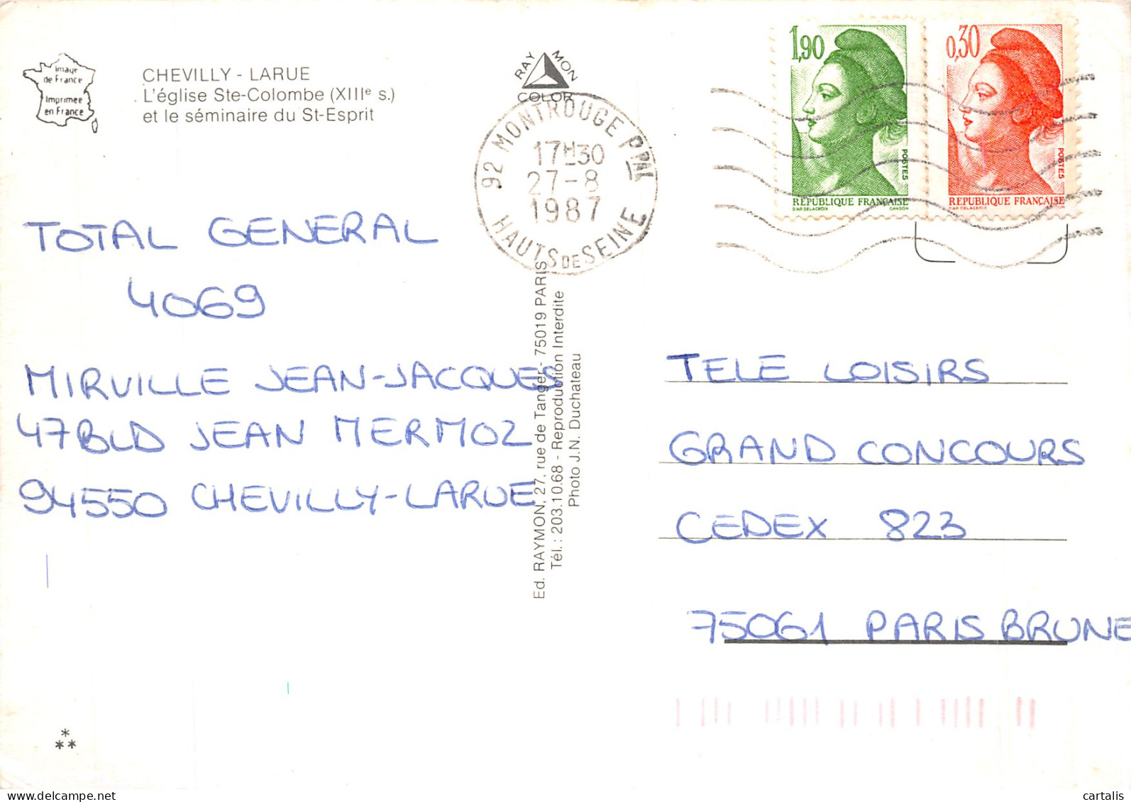 94-CHEVILLY LA RUE-N° 4416-D/0259 - Other & Unclassified