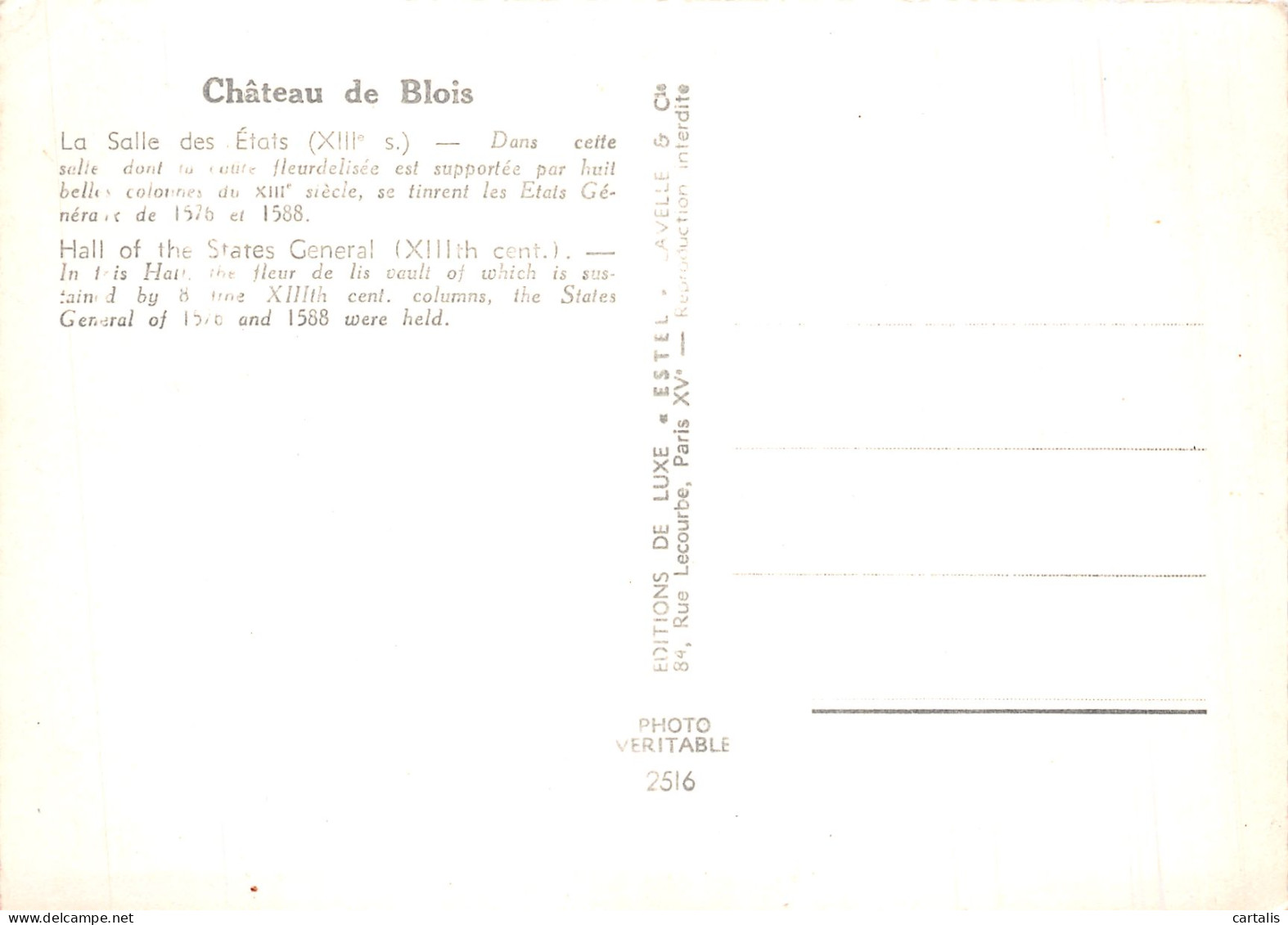 41-BLOIS LE CHATEAU-N° 4417-C/0123 - Blois