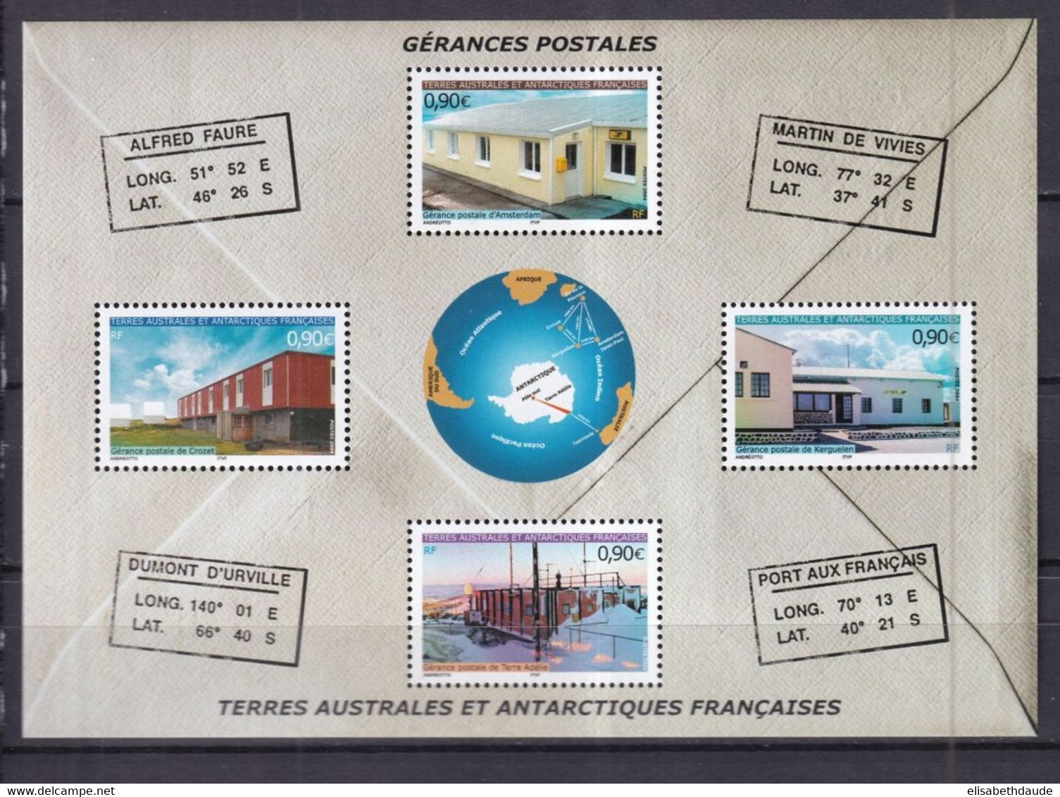 TAAF - 2004 - LIVRAISON GRATUITE - ANNEE COMPLETE AVEC BLOCS YVERT N°384/403 ** MNH - 20 TIMBRES - 2 PAGES - Volledig Jaar