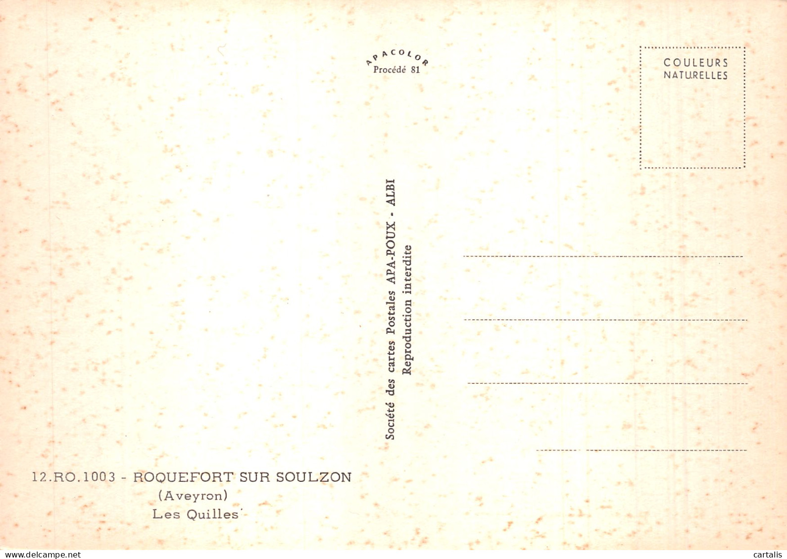 12-ROQUEFORT SUR SOULZON-N° 4417-A/0329 - Roquefort
