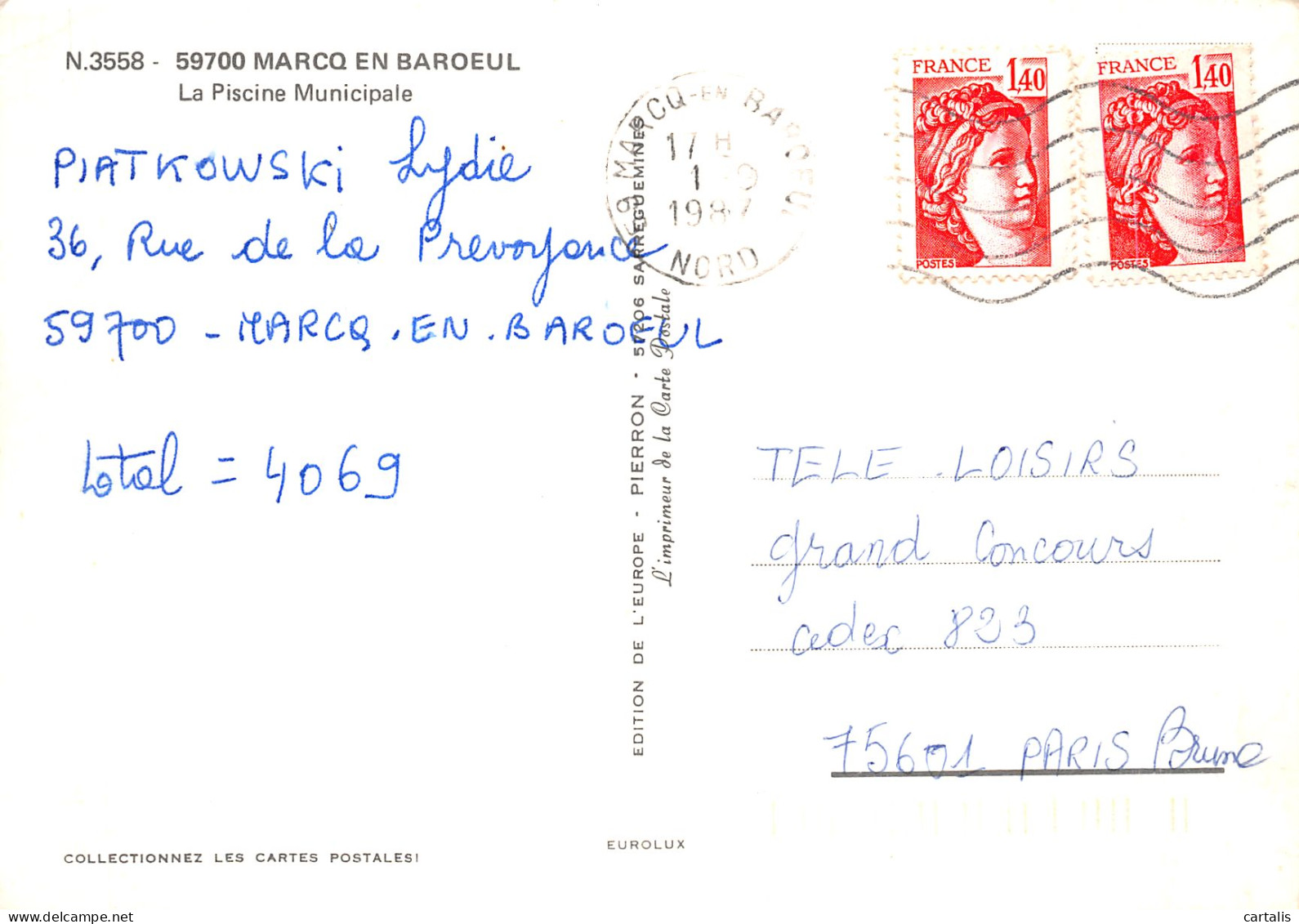 59-MARCQ EN BAROEUL-N° 4417-D/0305 - Marcq En Baroeul