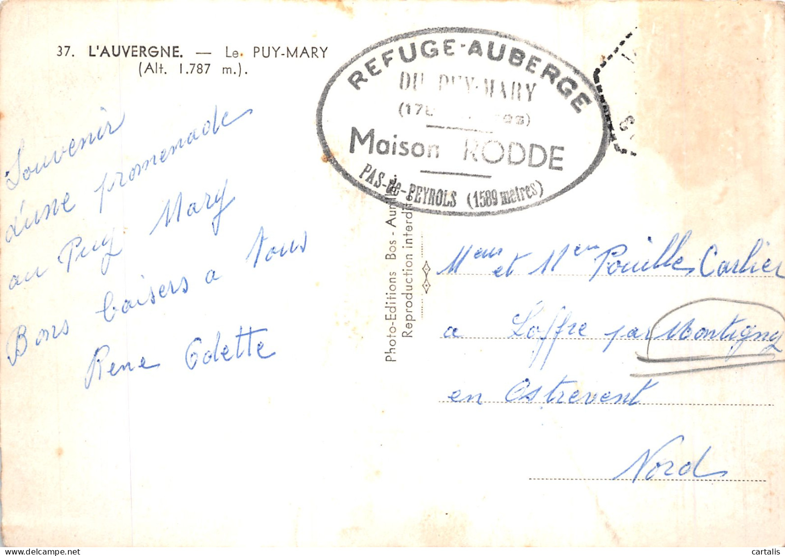 15-LE PUY MARY-N° 4418-C/0215 - Autres & Non Classés