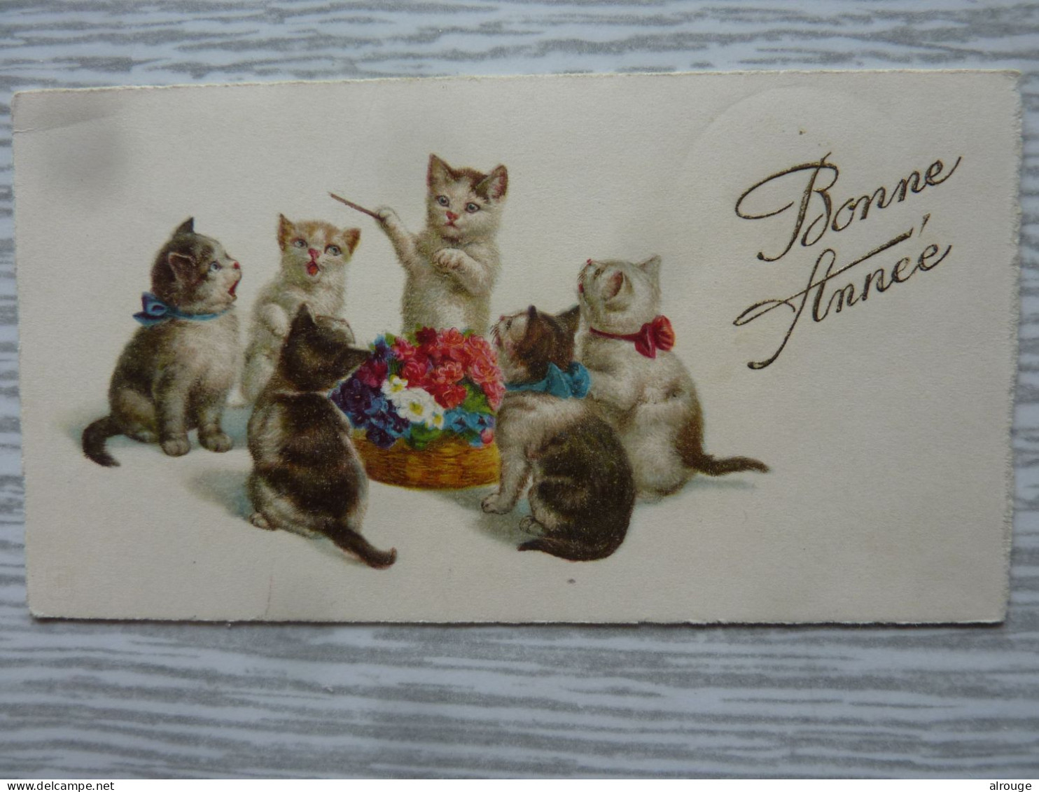 CP: Les Chats Pour La Bonne Année, 1934 - Cats