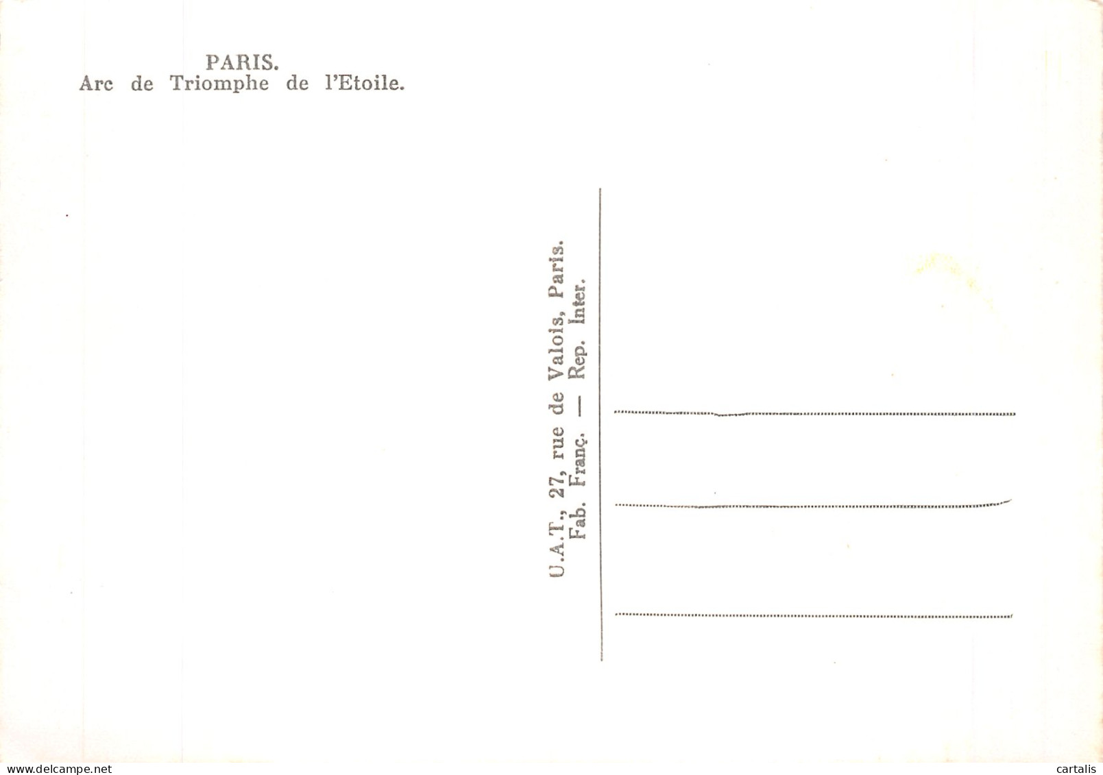 75-PARIS ARC DE TRIOMPHE-N° 4418-C/0027 - Autres & Non Classés
