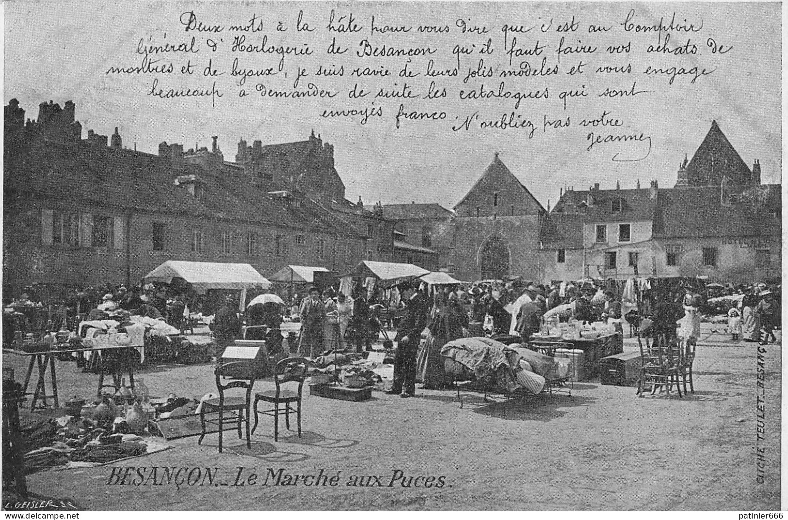 Besançon Le Marche Aux Puces Avec Pub Comptoir Generale D'horlogerie - Besancon