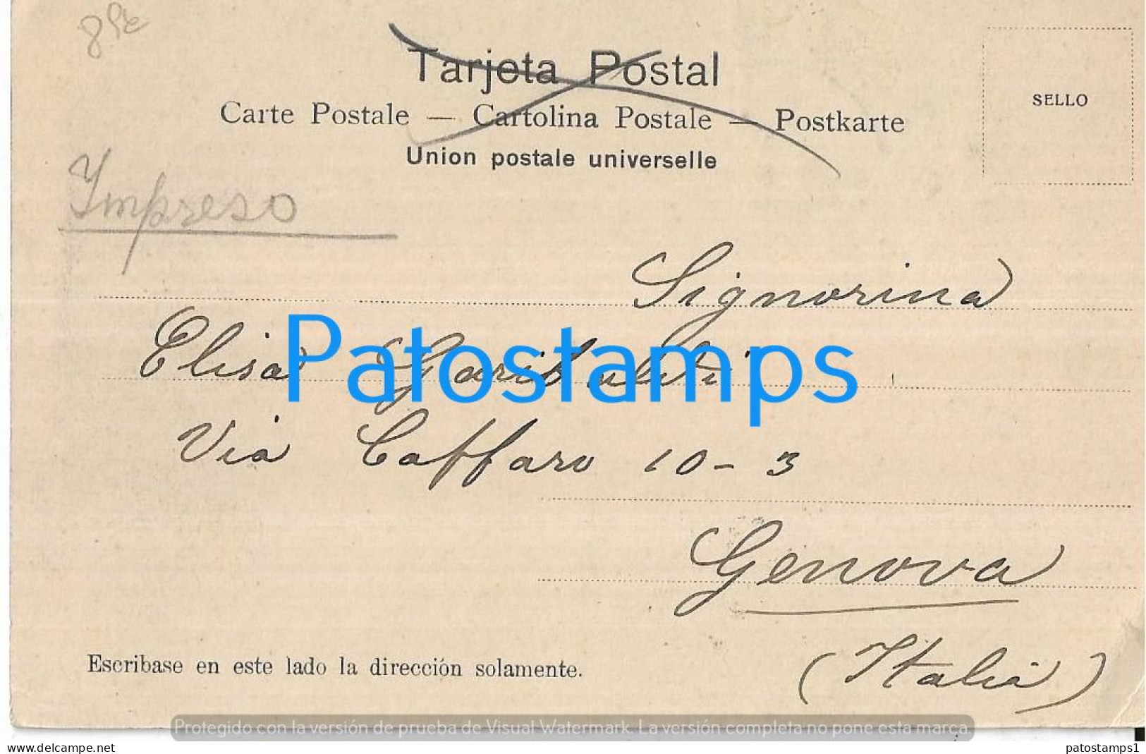 227768 URUGUAY MONTEVIDEO LAGO VILLA DOLORES CIRCULATED TO ITALY POSTAL POSTCARD - Uruguay