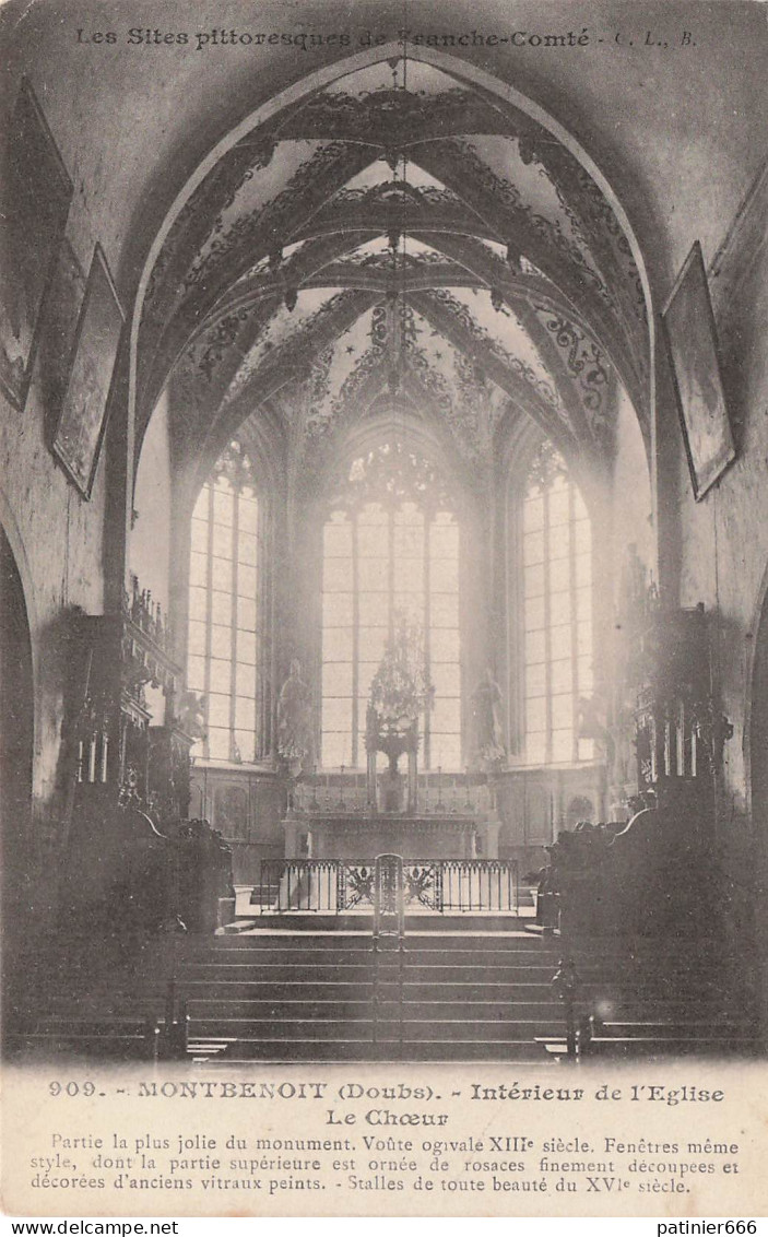 Montbenoit Interieur De L'eglise Le Choeur - Otros & Sin Clasificación