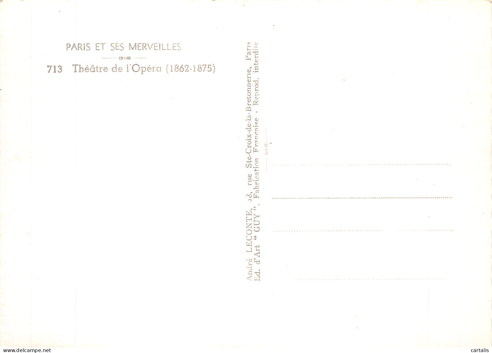 75-PARIS LE THEATRE DE L OPERA-N° 4418-A/0355 - Autres & Non Classés