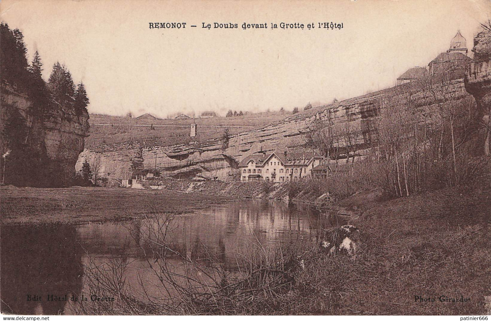 Remonot Le Doubs Devant La Grotte Et L'hotel - Otros & Sin Clasificación