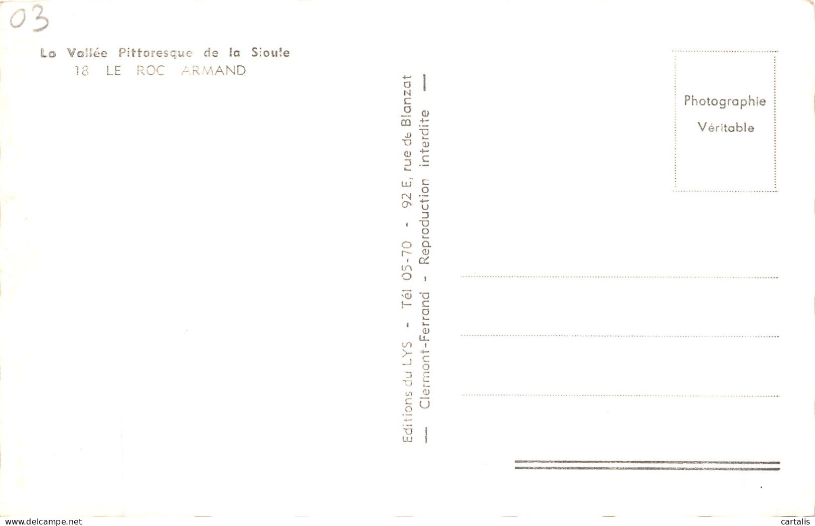 63-LE ROC ARMAND-N° 4418-E/0311 - Autres & Non Classés