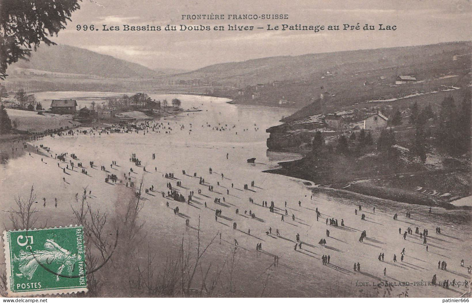 Les Bassins Du Doubs En Hiver Le Patinage Au Pre Du Lac - Otros & Sin Clasificación