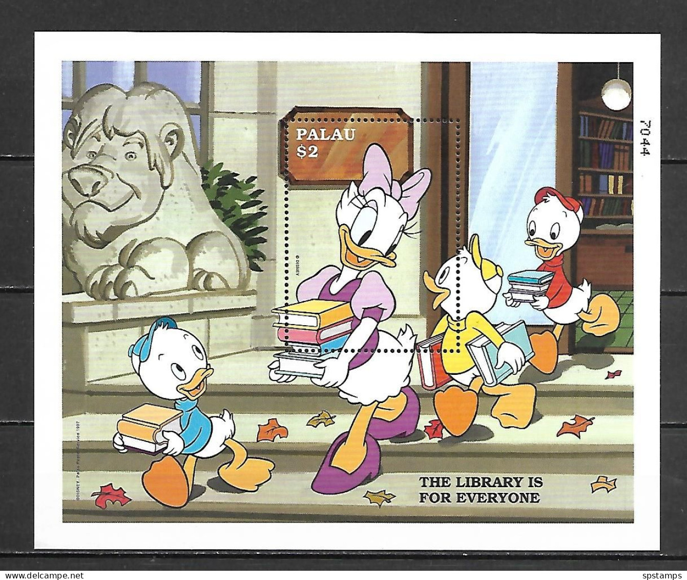 Disney Palau 1997 The Library Is For Everyone MS MNH - Disney