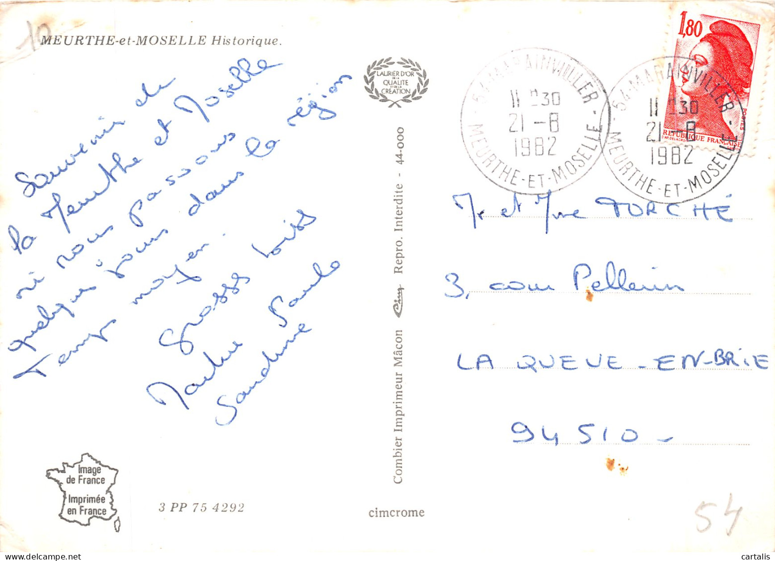 54-MEURTHE ET MOSELLE-N° 4418-D/0119 - Other & Unclassified