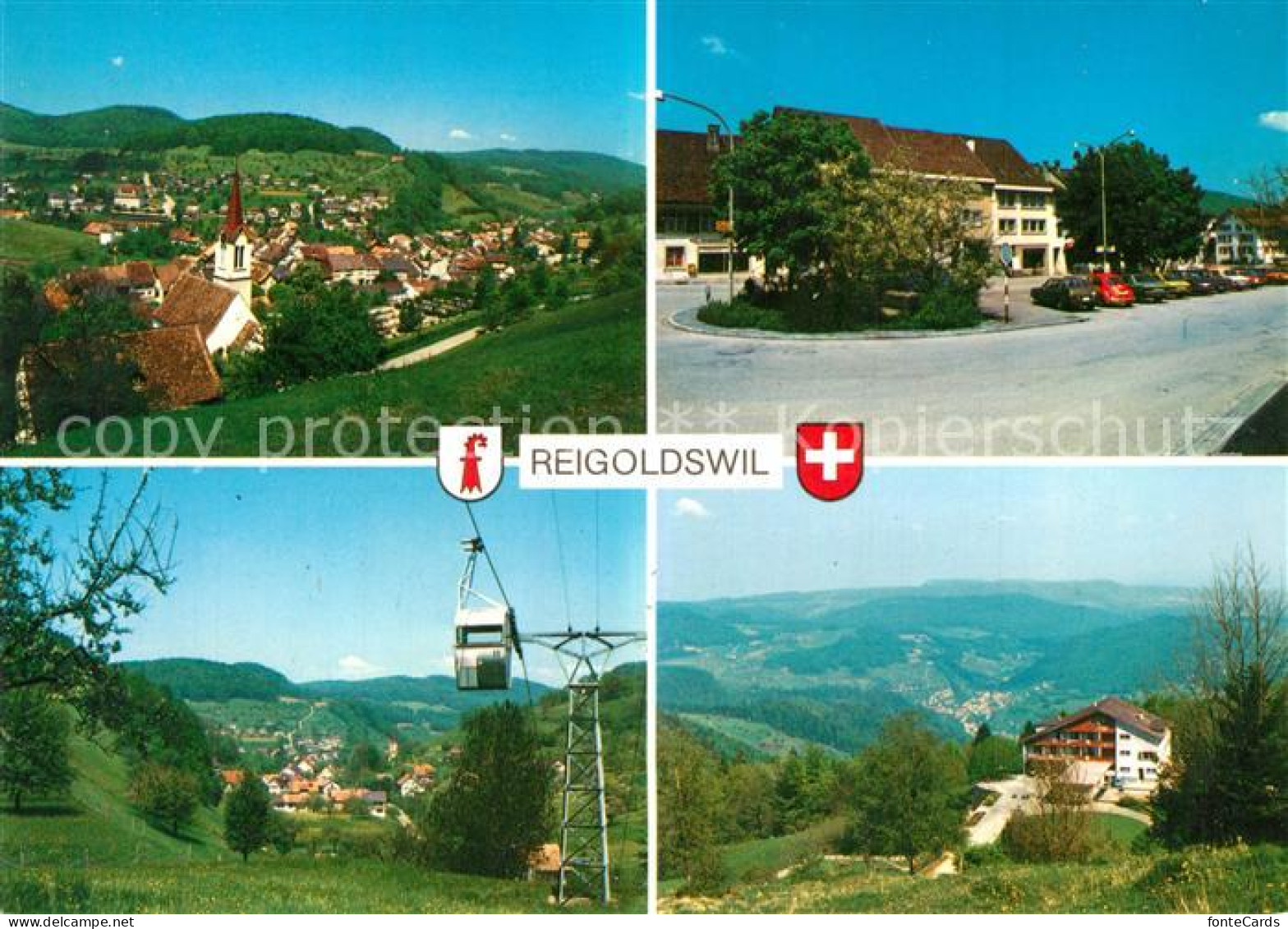 13602498 Reigoldswil Panorama Gondelbahn Wasserfallen Dorfplatz Orchidea Lodge R - Autres & Non Classés