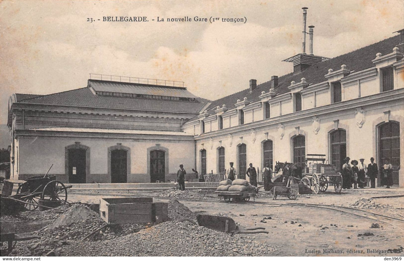 BELLEGARDE (Ain) à Chézery - La Nouvelle Gare En Travaux (1er Tronçon) - Voyagé 1907 (2 Scans) - Bellegarde-sur-Valserine