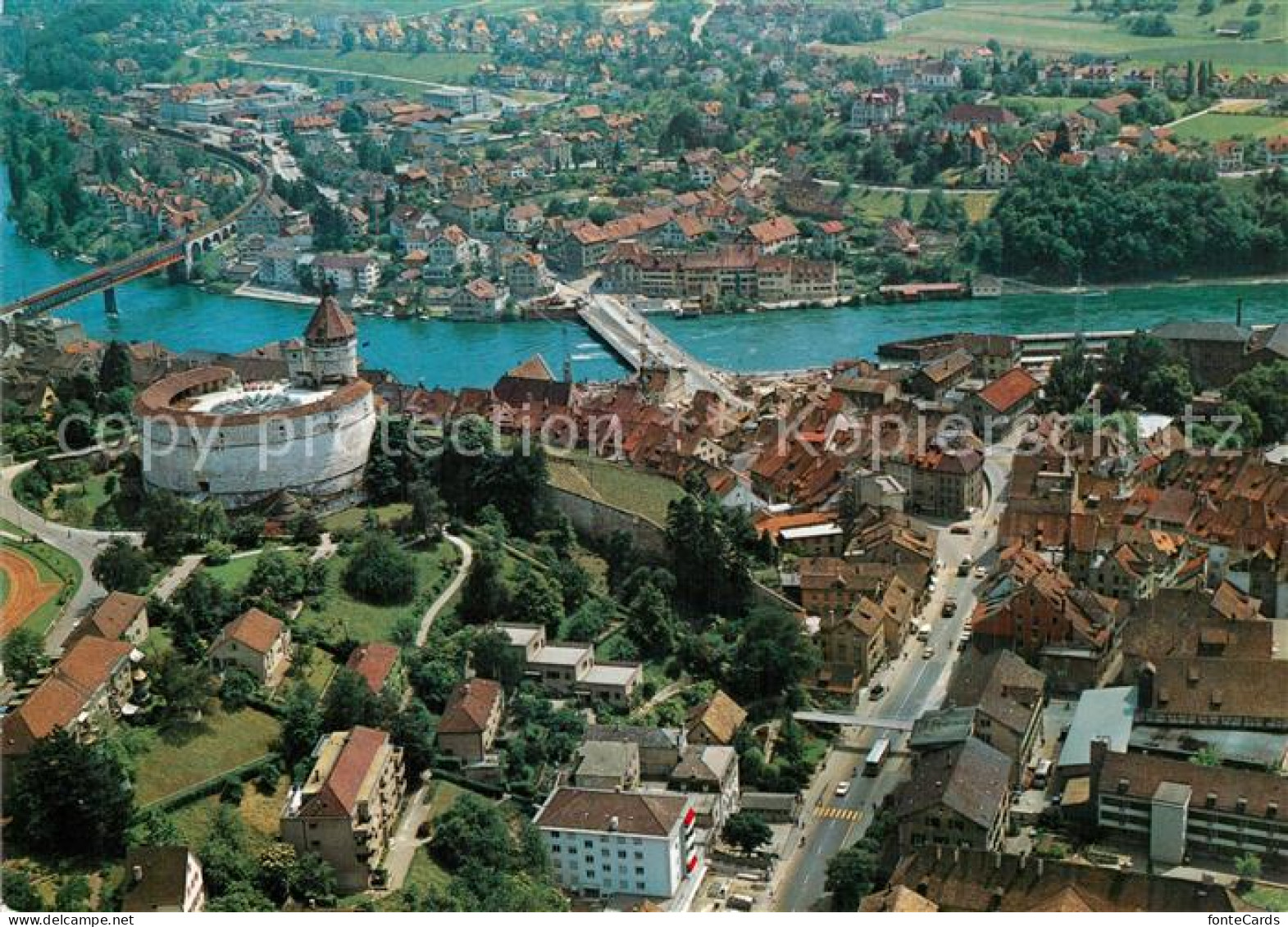 13602288 Schaffhausen SH Mit Festung Munot Fliegeraufnahme Schaffhausen SH - Sonstige & Ohne Zuordnung