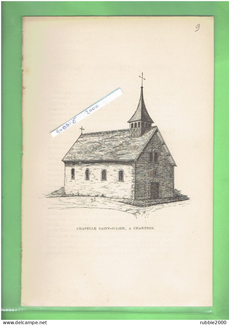 1897 CHARTRES CHAPELLE SAINT JULIEN EURE ET LOIR - Centre - Val De Loire