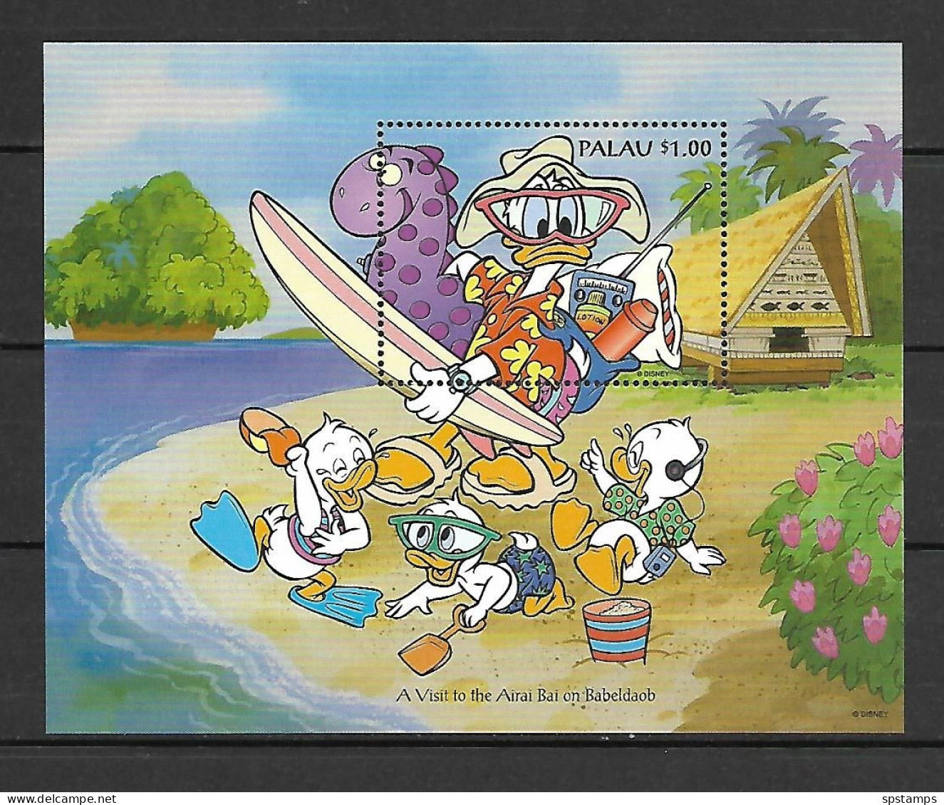 Disney Palau 1994 Donalnd - A Visit To The Airal Bal On Babeldaob MS MNH - Disney