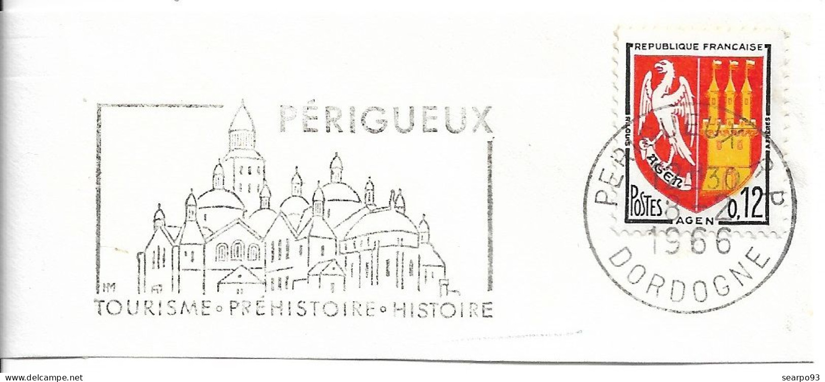 FRANCE. POSTMARK. PERIGUEUX  CATHEDRAL. 1966 - 1961-....