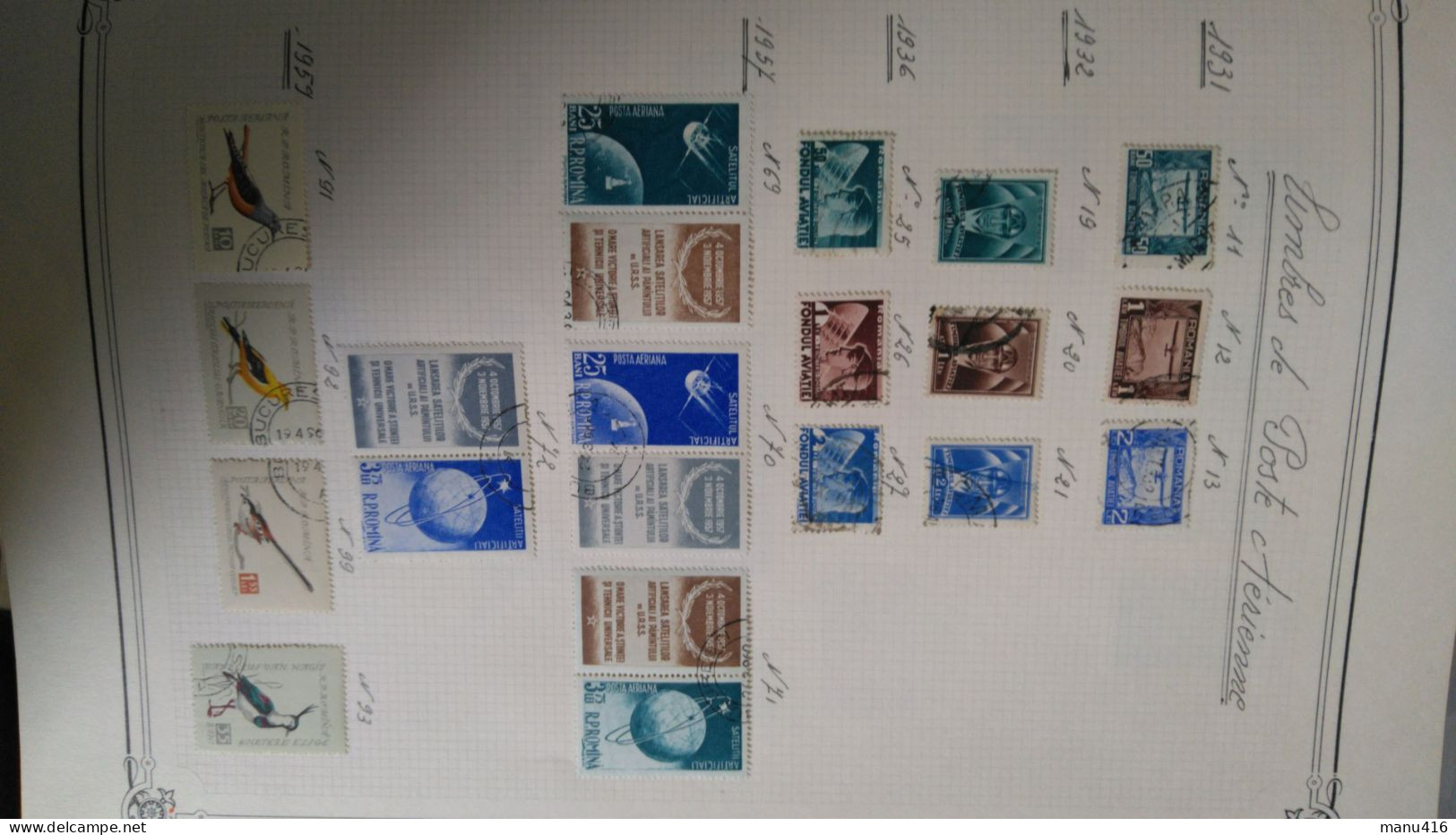 Joli lot de + 260 Timbres de Roumanie Très anciens (dont : 18, 20, 25, 26, etc ...), cote + 370 euros, port offert.