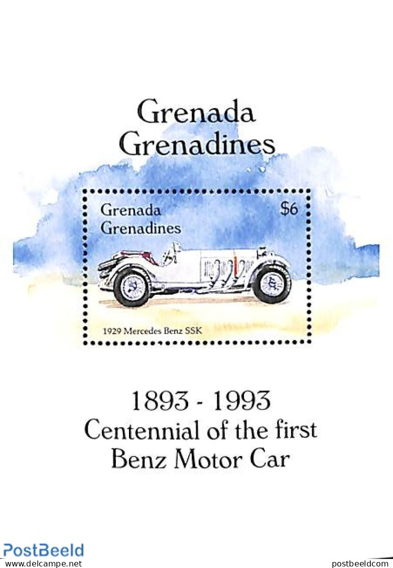 Grenada Grenadines 1993 1929 Mercedes Benz SSK S/s, Mint NH, Transport - Automobiles - Autos