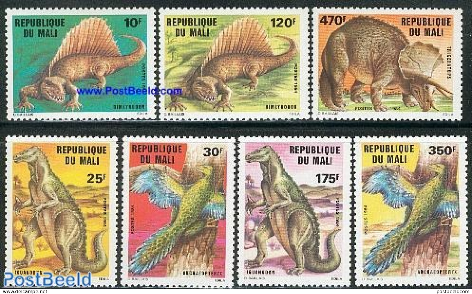 Mali 1984 Prehistoric Animals 7v, Mint NH, Nature - Prehistoric Animals - Vor- U. Frühgeschichte