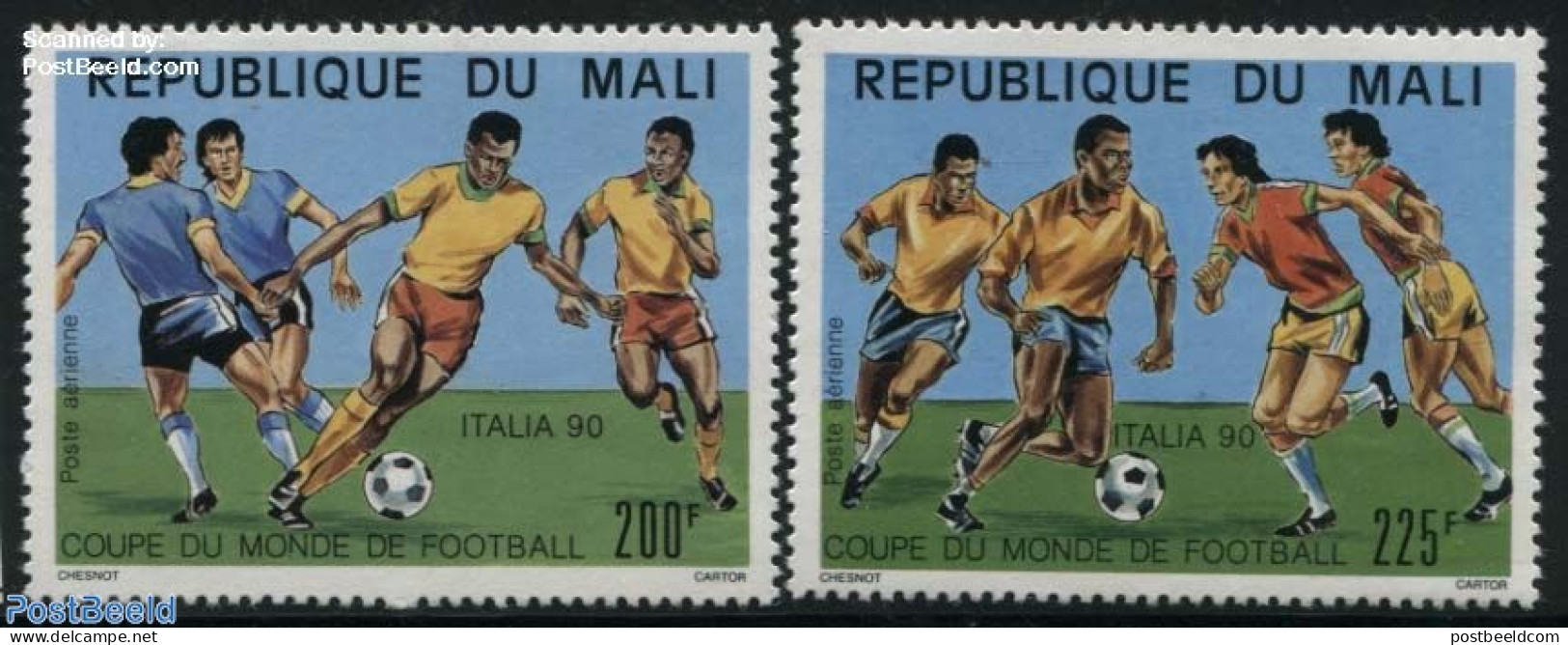 Mali 1990 World Cup Football Italy 2v, Mint NH, Sport - Football - Malí (1959-...)